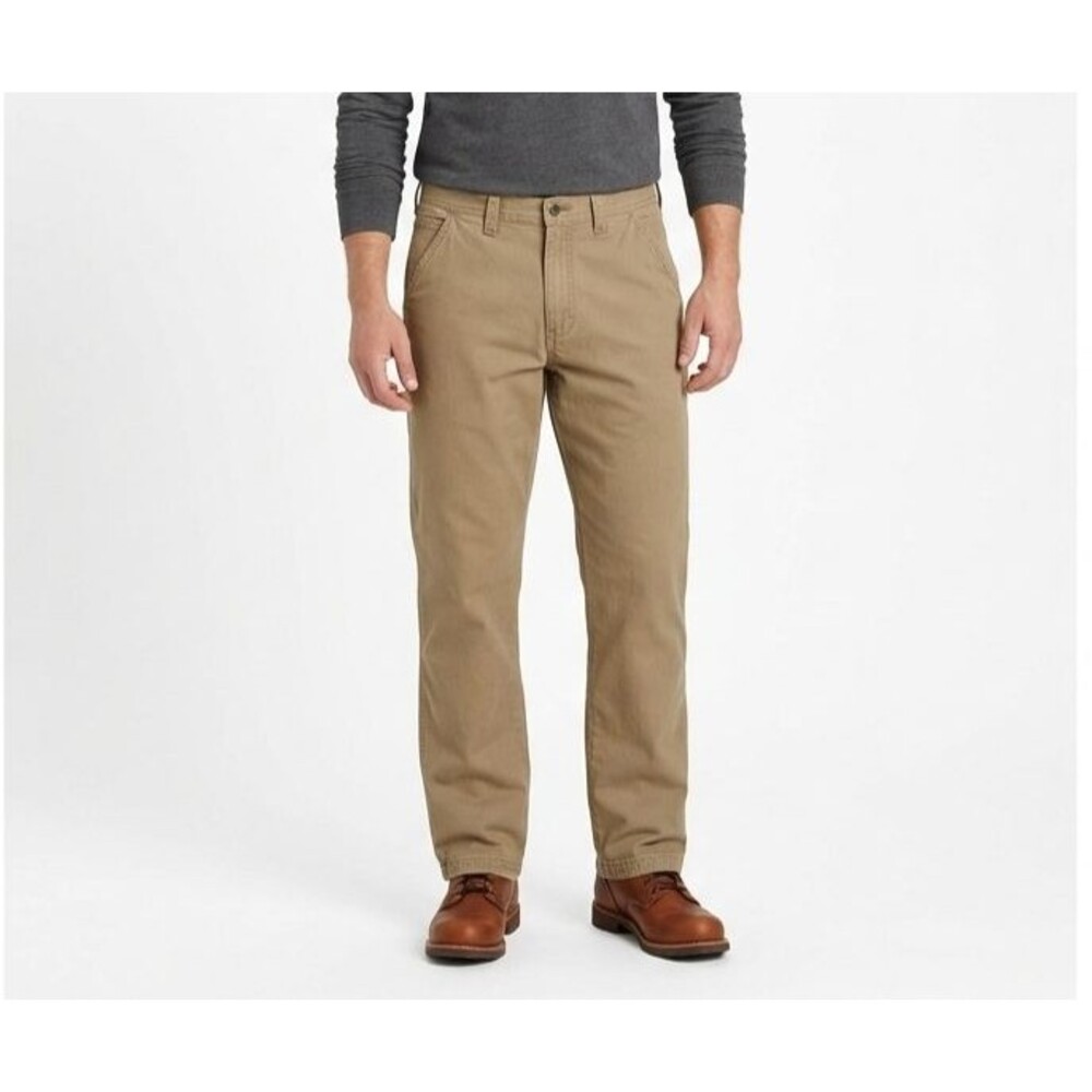 Duluth Trading Co Flex Fire Hose Foreman Pants Mens 36x32 Tan Brown Work Utility